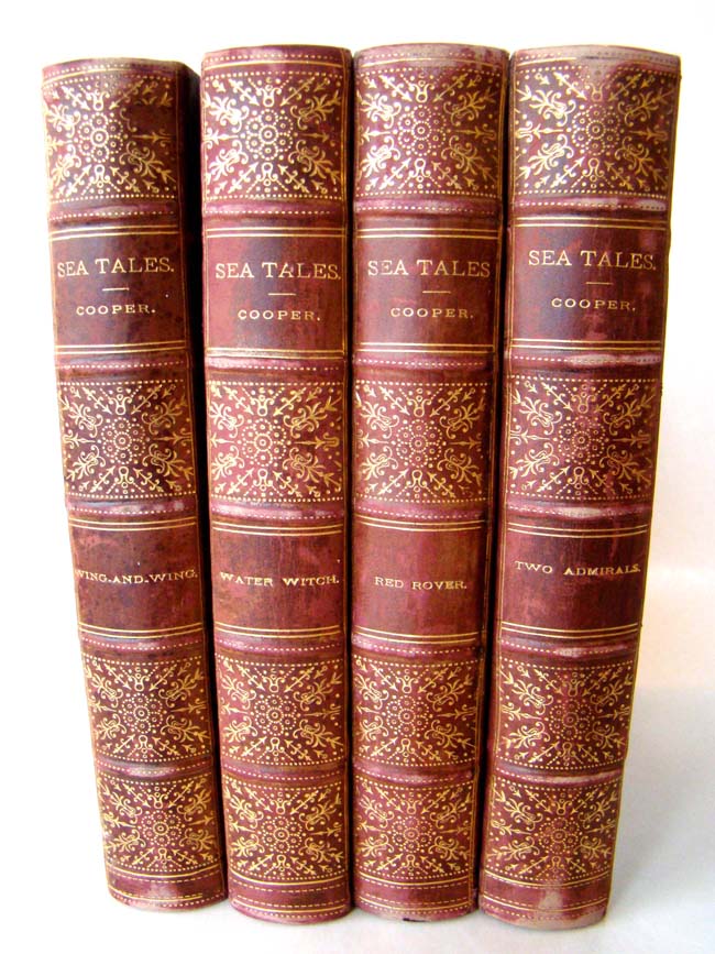 'Sea Tales,' four volumes, by James Fennimore Cooper, 19th century